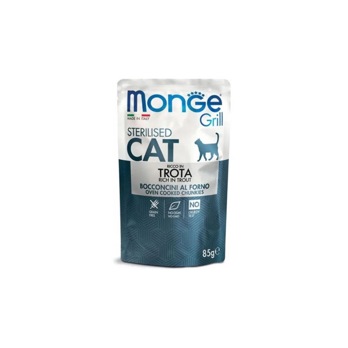 MONGE GRILL CAT STERILIZZATO TROTA GR85