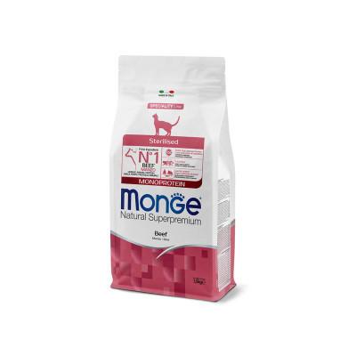 MONGE CAT MONOP STERILIZZATO MANZO 1,5 K