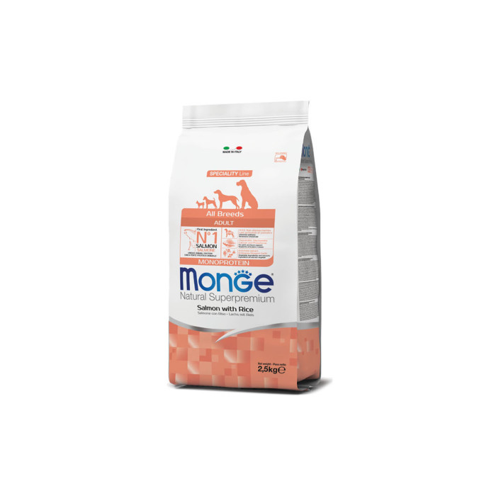 MONGE ALL BREED ADULT SALMONE RISO 2,5 KG