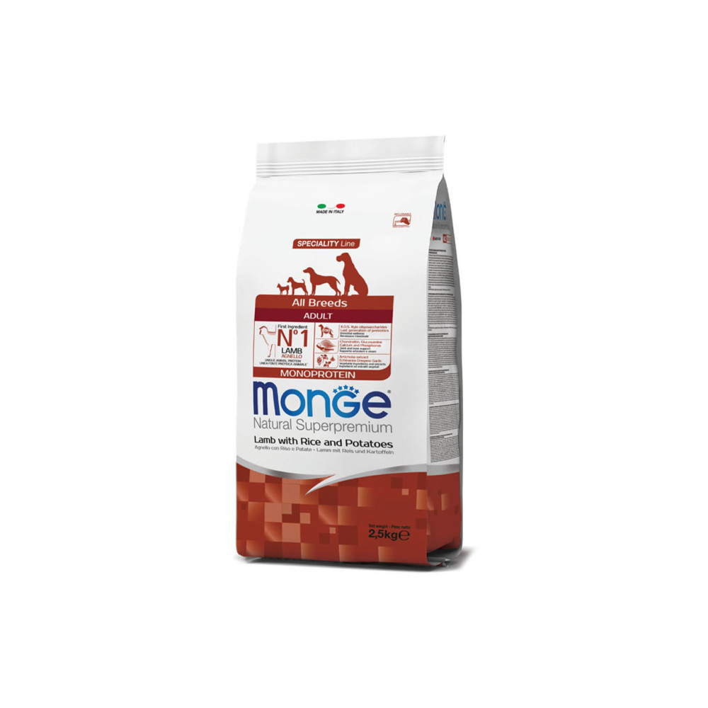 MONGE ALL BREED ADULT AGNELLO RISO PATATE