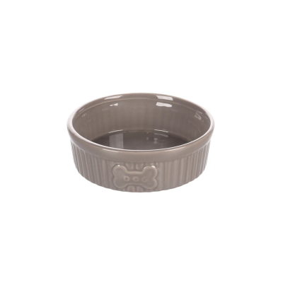 CIOTOLA CANE MABEL CERAMICA TAUPE 15CM 640ML